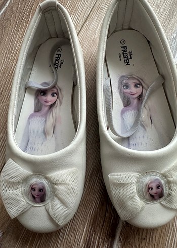 Beyaz Kız Çocuk Baskılı Babet Ayakkabı - Görsel 5