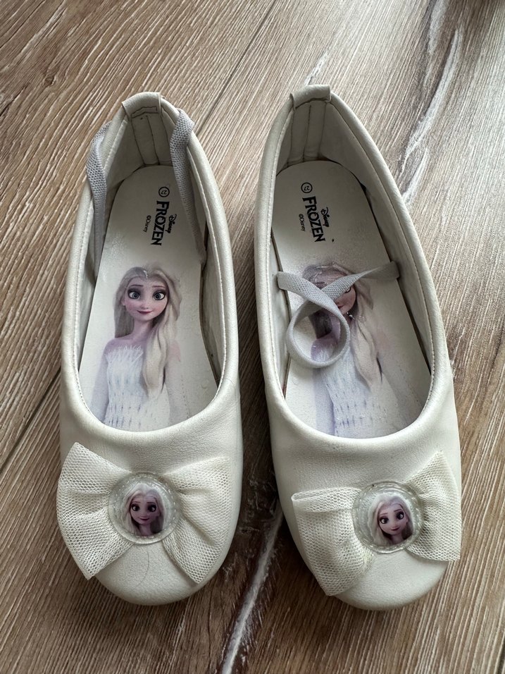 Beyaz Kız Çocuk Baskılı Babet Ayakkabı - Görsel 2