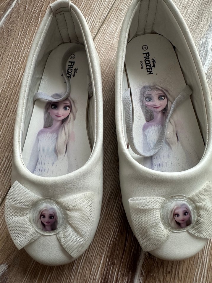 Beyaz Kız Çocuk Baskılı Babet Ayakkabı - Görsel 5