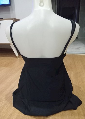 Siyah Çizgili Kemerli Mini Mayo - Görsel 2