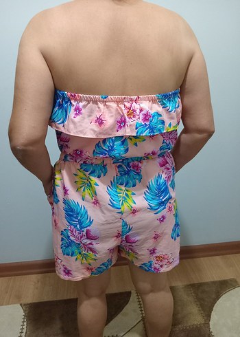 Renkli Çiçek Desenli  Tulum - Görsel 2