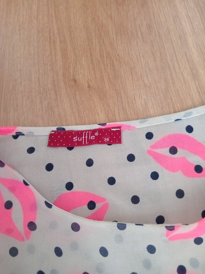 Puantiyeli ve Pembe Desenli pareo - Görsel 5