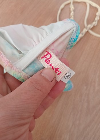 Zincir Detaylı Pastel Renkli Bohem Bikini Üstü - Görsel 3