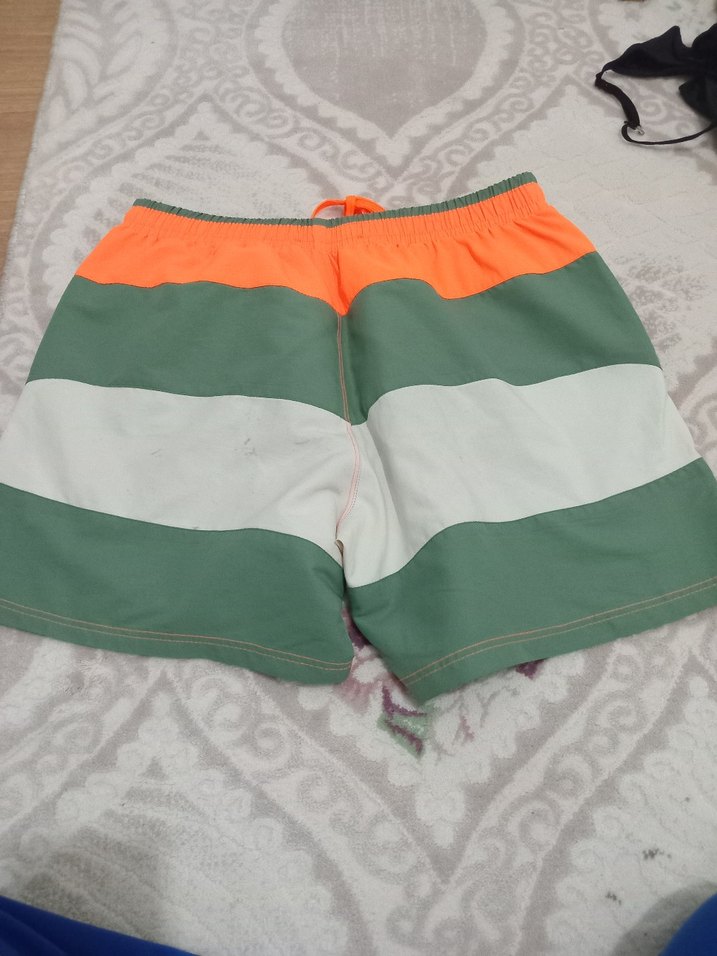 Renkli Bağcıklı Erkek Mini Şort - Görsel 2