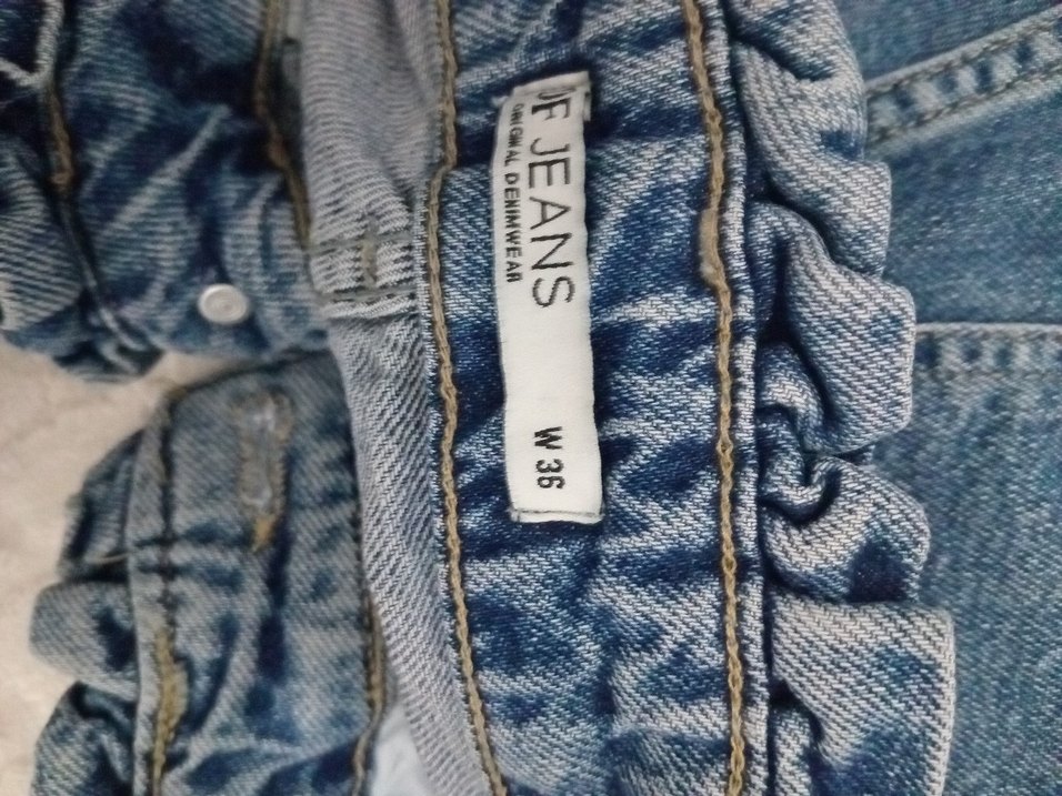 Düğmeli Mavi Mini Denim Şort - Görsel 3