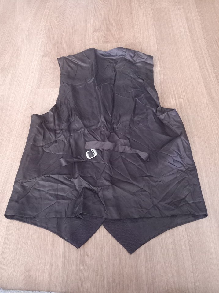 Düğmeli Gri Erkek Yelek - Görsel 2