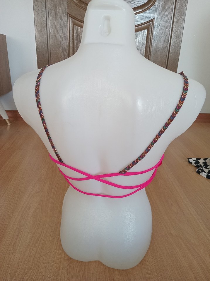 Pembe Bohem Mini Bikini Üstü - Görsel 2