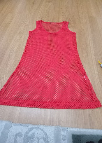 Kırmızı Dantel Detaylı pareo - Görsel 4