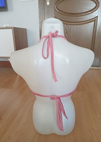 Pembe Fırfırlı Mini Bikini Üstü - Görsel 2