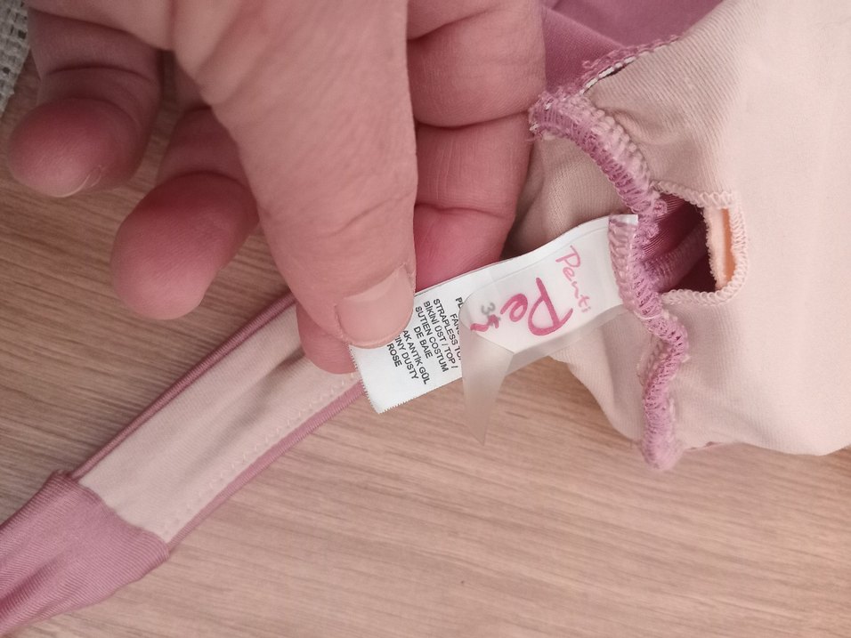 Pembe Fırfırlı Mini Bikini Üstü - Görsel 3