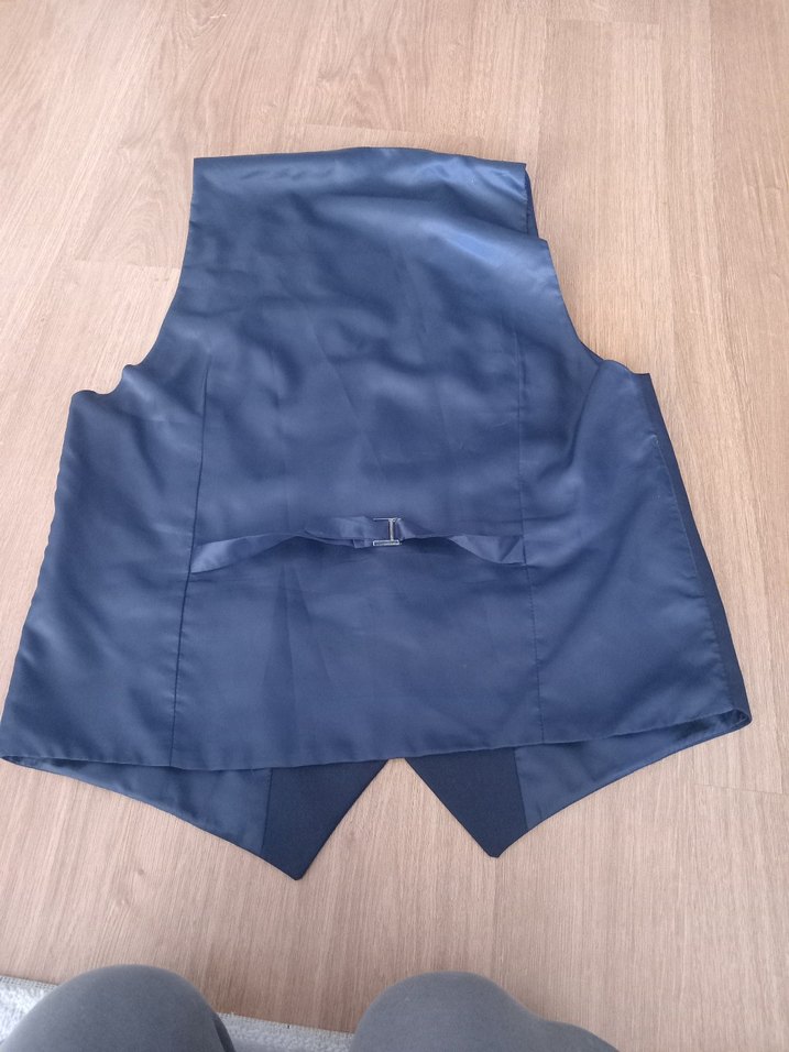 Düğmeli Erkek Koyu Mavi Yelek - Görsel 2