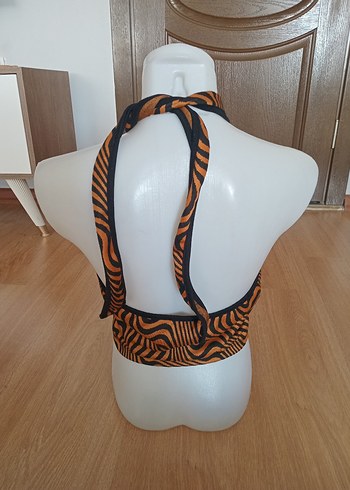 Kahverengi Zebra Desenli Mini Büstiyer - Görsel 3
