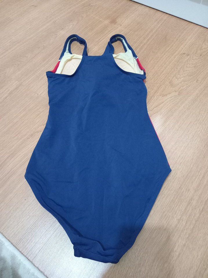 Koyu Mavi Kırmızı Kadın Mayo - Görsel 2