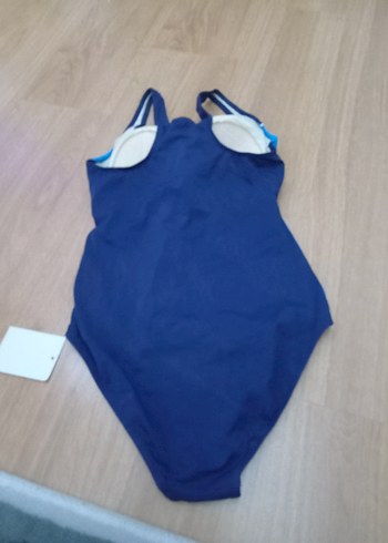 Lacivert Mavi Düz Kesim Kadın Mayo - Görsel 2