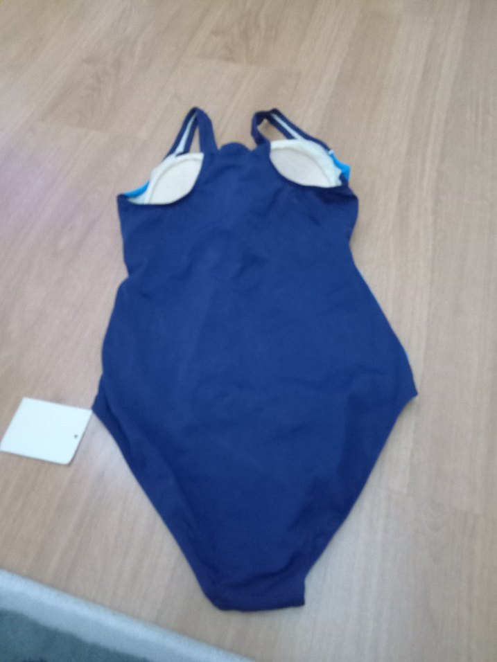 Lacivert Mavi Düz Kesim Kadın Mayo - Görsel 2