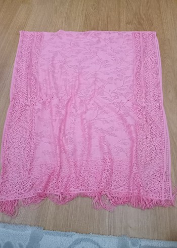 Dantel Detaylı Pembe Bohem pareo - Görsel 3