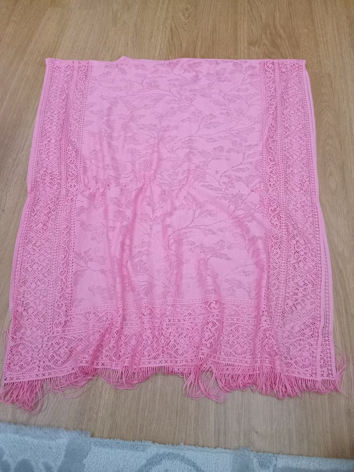 Dantel Detaylı Pembe Bohem pareo - Görsel 3