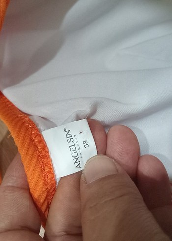 38 Beden Parlak Turuncu bikini ust
