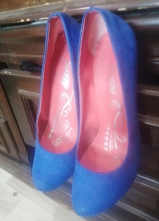 37 Beden Saks mavisi hafif platform ayakkabi