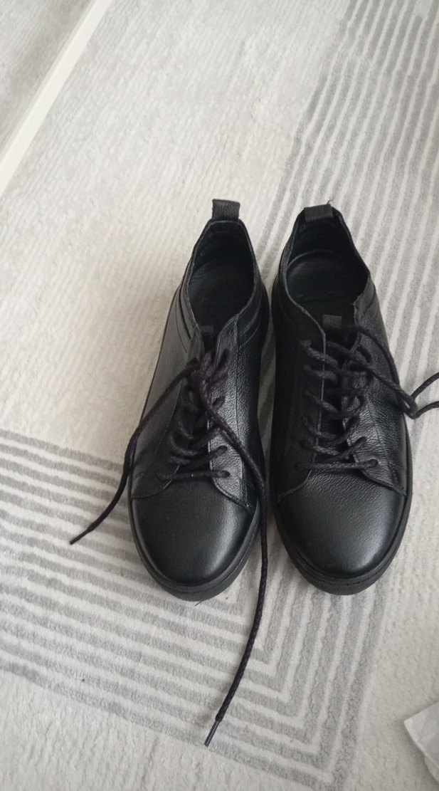 Siyah Erkek Spor Ayakkabı Bağcıkları - Görsel 3