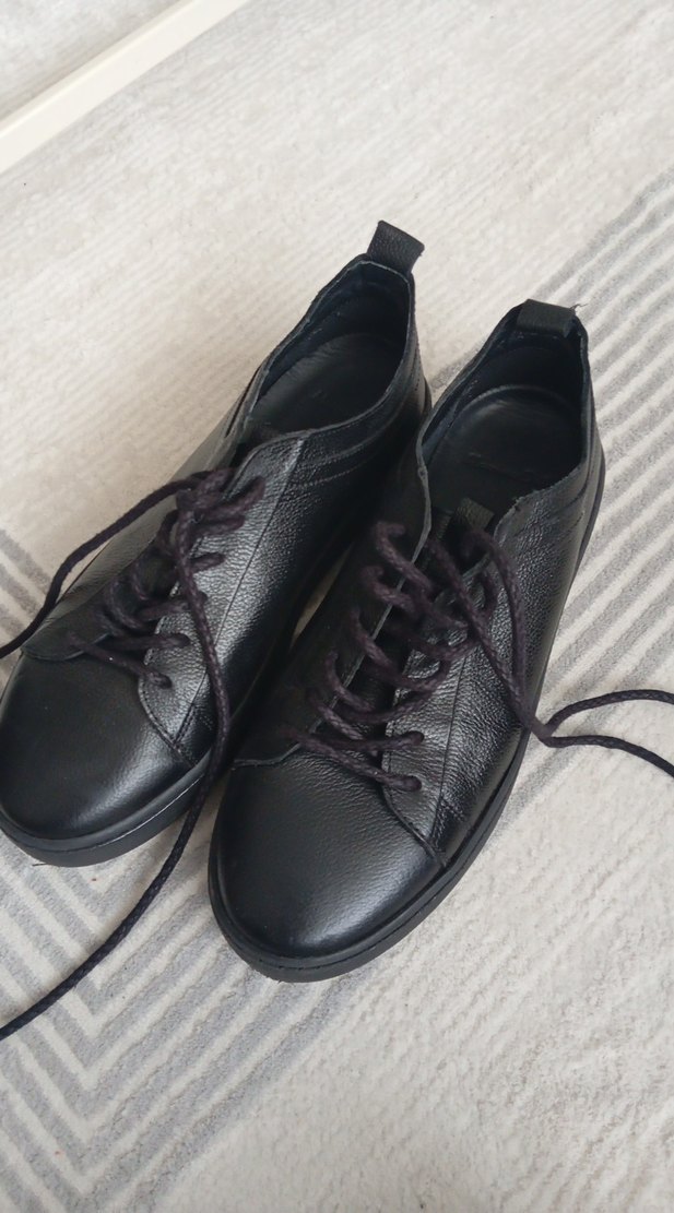 Siyah Erkek Spor Ayakkabı Bağcıkları - Görsel 4