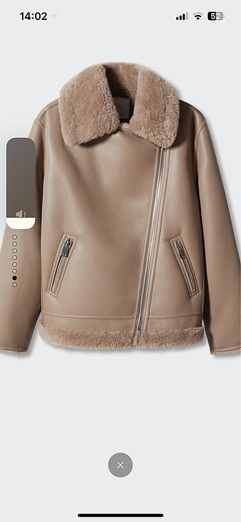 xs Beden camel Renk Mango kürklü biker