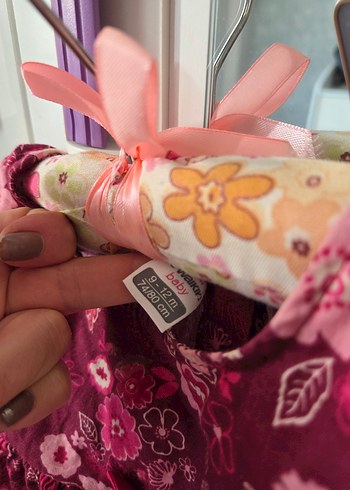 LC Waikiki Kolsuz Bordo Çiçekli Kız Çocuk Elbisesi