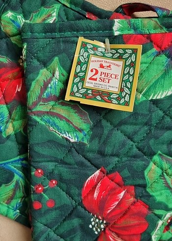 Yılbaşı Desenli Fırın Eldiveni Seti - Görsel 2