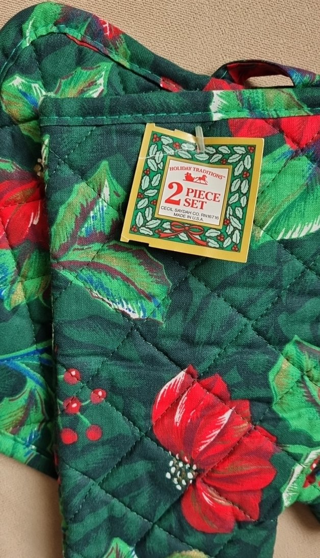 Yılbaşı Desenli Fırın Eldiveni Seti - Görsel 2