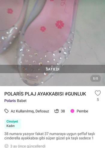 Pembe Payetli Yetişkin -Kız Çocuk Özel Gün Ayakkabısı - Görsel 8
