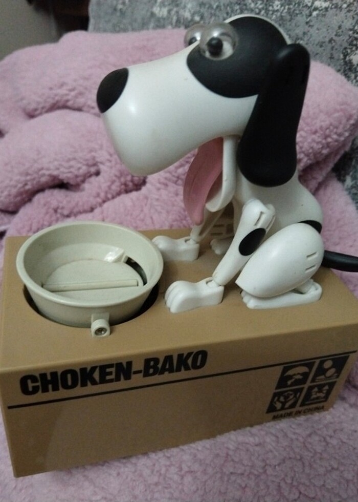 Para yiyen köpek kumbara  - Görsel 2