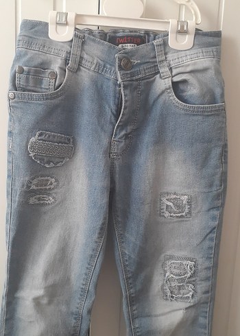 9 Yaş Beden Mavi Rahat Kesim Kot Pantolon