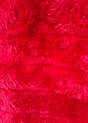 Kız Çocuk Kırmızı Kürklü Streetwear Yelek - Görsel 5