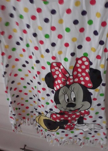 Kız Çocuk Renkli Minnie Mouse Tişört - Görsel 2