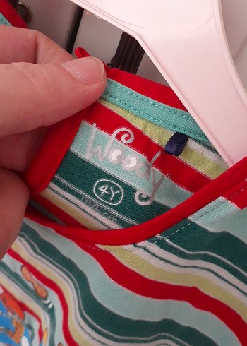 Renkli Çizgili Kız Çocuk Tişörtü - Görsel 3