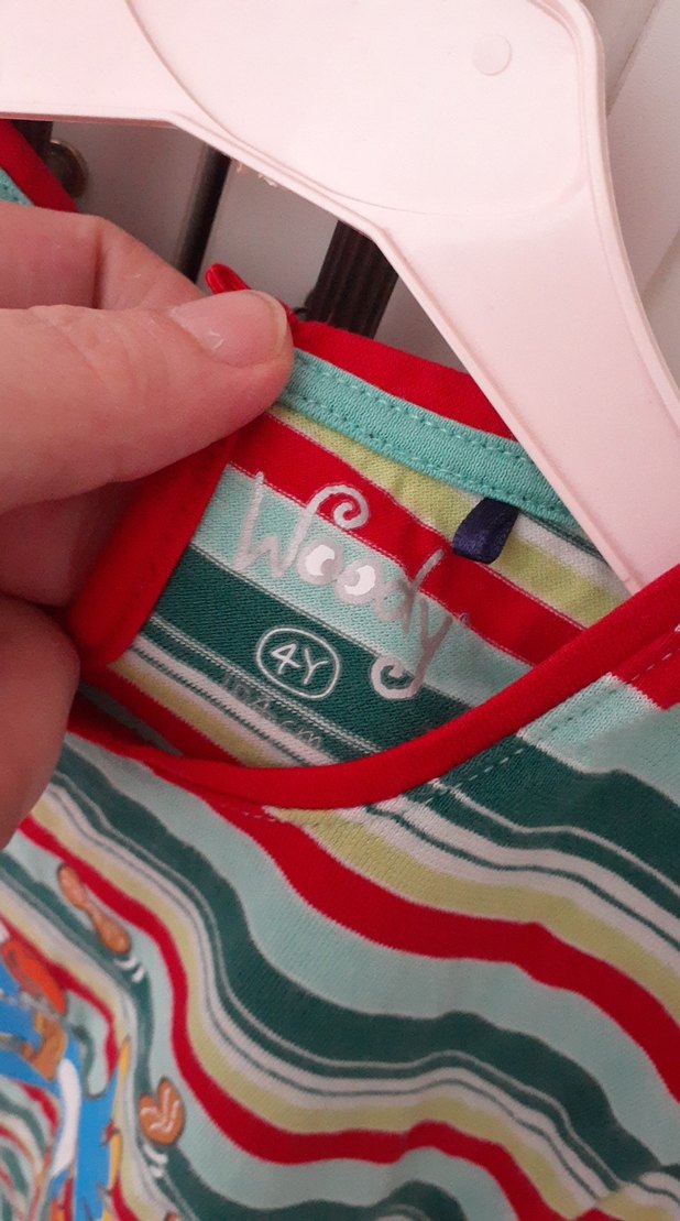 Renkli Çizgili Kız Çocuk Tişörtü - Görsel 3