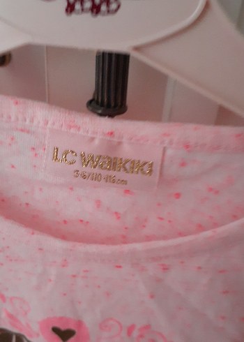 Kız Çocuk Pembe Pamuklu Fırfırlı Tişört - Görsel 3