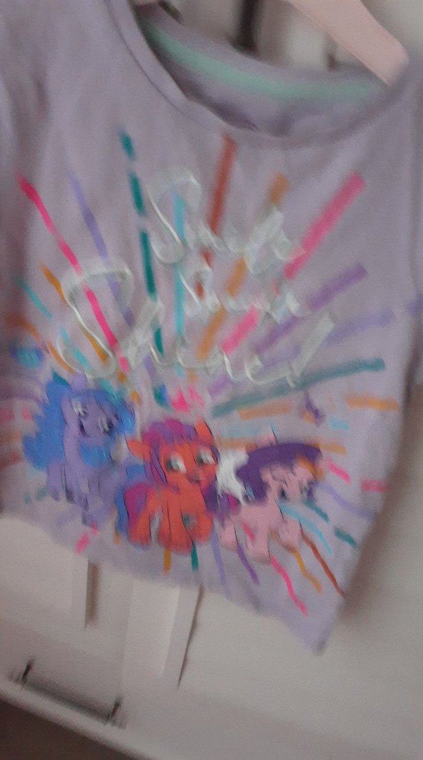 Kız Çocuk Mor Baskılı Kısa Kollu Tişört - Görsel 2