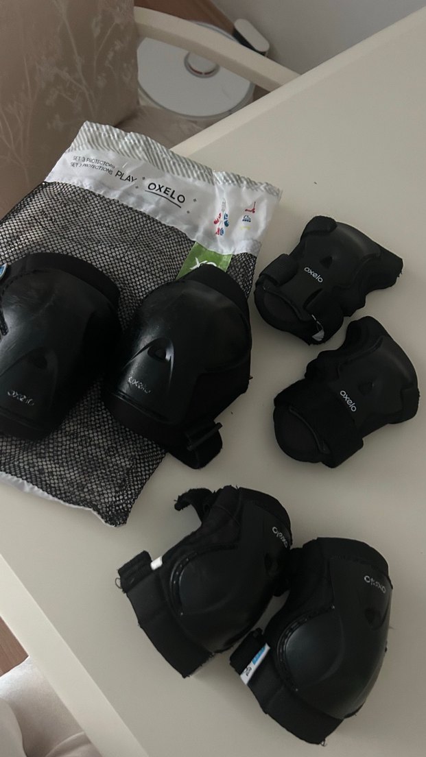 Siyah Biker Diz Koruyucu Velcro Bantlı - Görsel 2