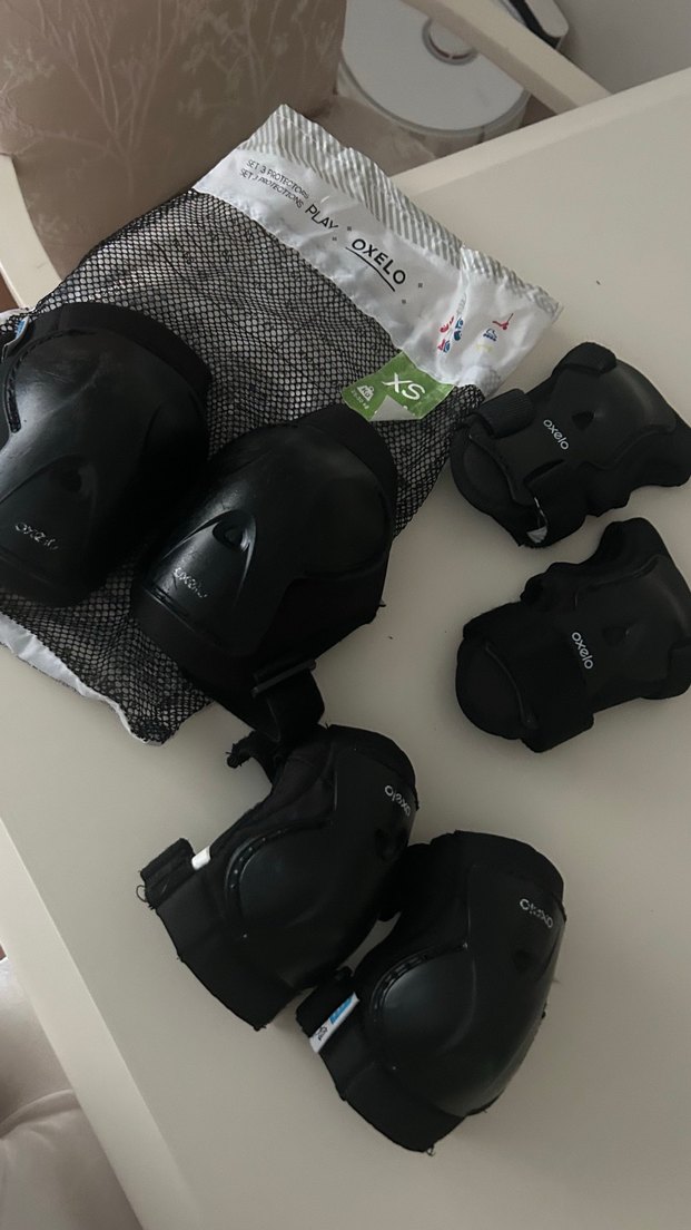 Siyah Biker Diz Koruyucu Velcro Bantlı - Görsel 4