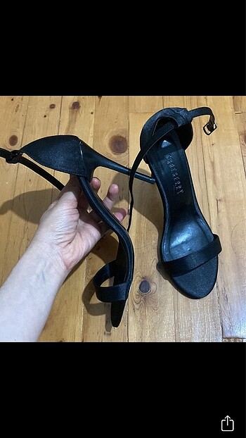 38 Beden Trendyol shoeberry saten tek bantlı topuklu ayakkabı