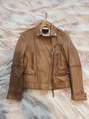 xs Beden #Massimodutti #deri #taba ceket