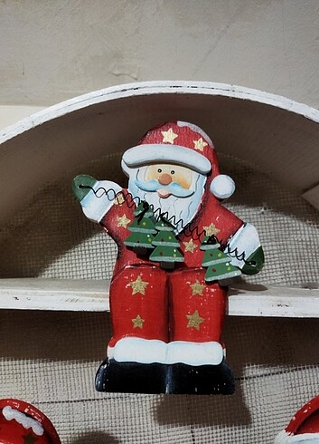Beden çeşitli Renk Ahşap Noel babalar