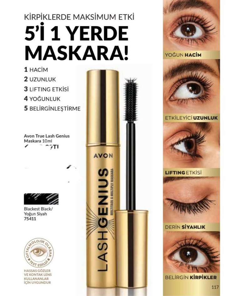 Avon Lash Genius Maskara 10ml Siyah - Görsel 2