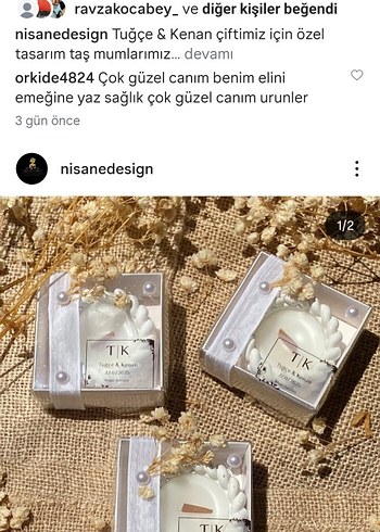Özel Tasarım Taş Mumlar Hediyelik