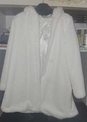 Etiketli pelus mont kaban ceket palto - Görsel 4