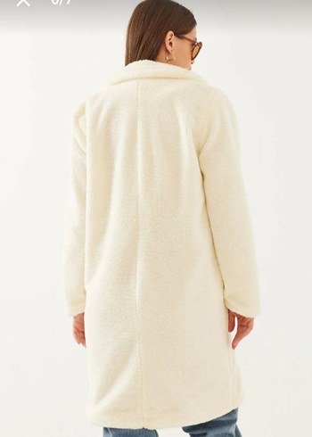 Bej Midi Suni Kürk Kaban - Görsel 3