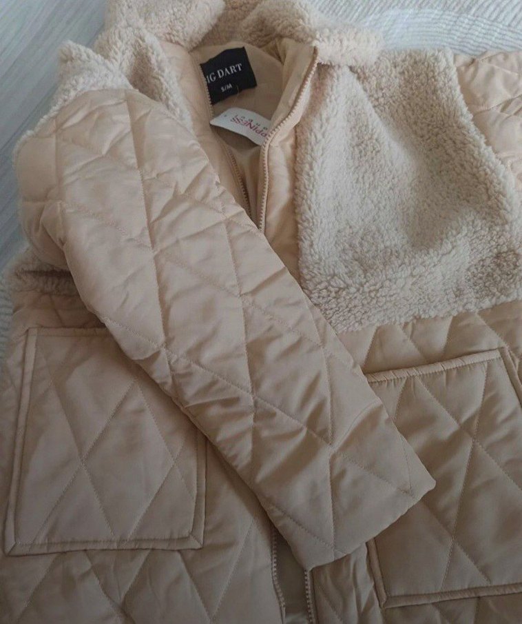 Kürklü Bej Kadın Kışlık Ceket - Görsel 5