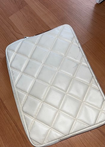 Beden Bej Nakışlı Fermuarlı Kadın Portföy Çanta