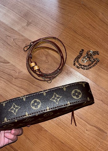 Louis Vuitton Kahverengi Deri Baskılı Kadın Çapraz Çanta l
